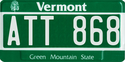 VT license plate ATT868