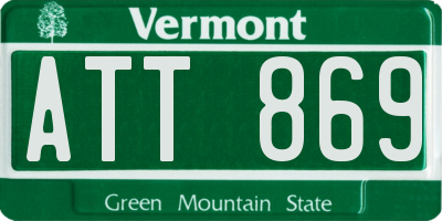 VT license plate ATT869