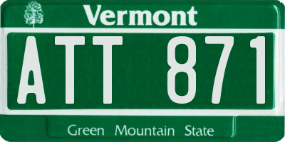 VT license plate ATT871