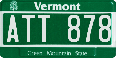 VT license plate ATT878