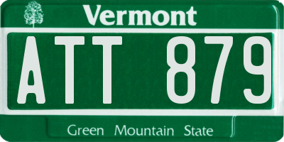 VT license plate ATT879