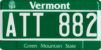 VT license plate ATT882