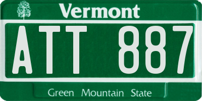 VT license plate ATT887