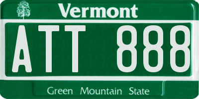 VT license plate ATT888
