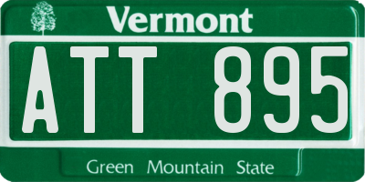 VT license plate ATT895