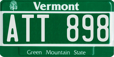VT license plate ATT898
