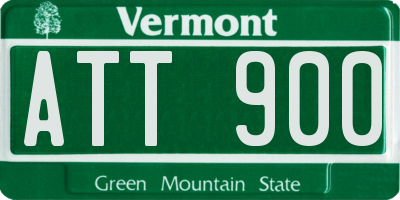 VT license plate ATT900