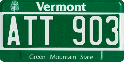VT license plate ATT903