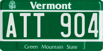 VT license plate ATT904