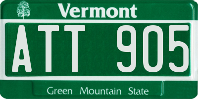 VT license plate ATT905