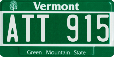 VT license plate ATT915
