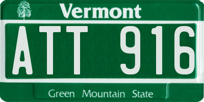 VT license plate ATT916