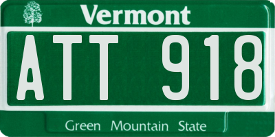 VT license plate ATT918