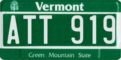 VT license plate ATT919