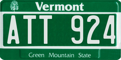 VT license plate ATT924