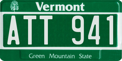 VT license plate ATT941