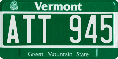 VT license plate ATT945