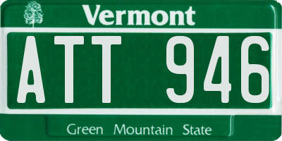 VT license plate ATT946
