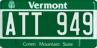 VT license plate ATT949