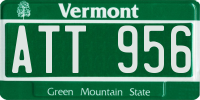 VT license plate ATT956