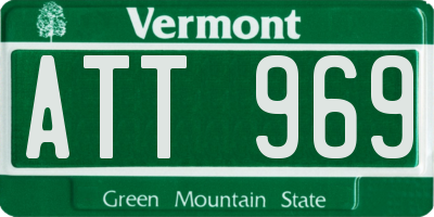 VT license plate ATT969