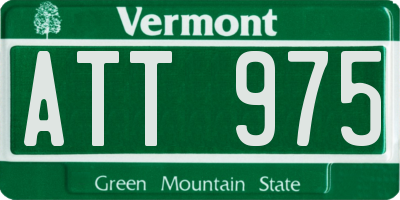 VT license plate ATT975