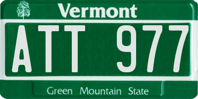 VT license plate ATT977