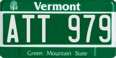 VT license plate ATT979