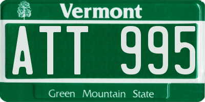 VT license plate ATT995