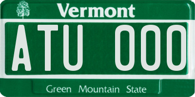VT license plate ATU000