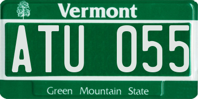 VT license plate ATU055