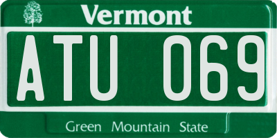 VT license plate ATU069