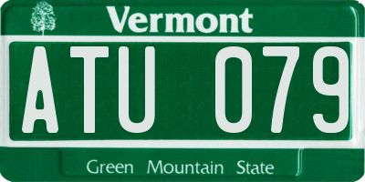 VT license plate ATU079