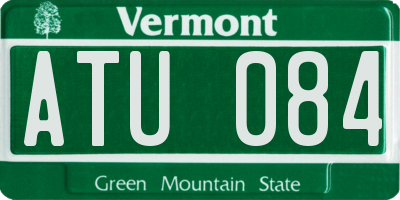VT license plate ATU084