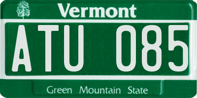 VT license plate ATU085