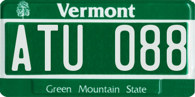 VT license plate ATU088