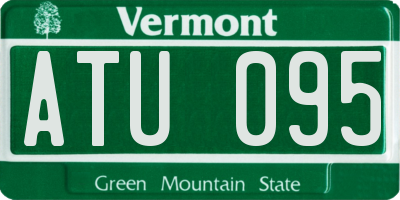 VT license plate ATU095