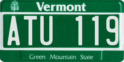 VT license plate ATU119