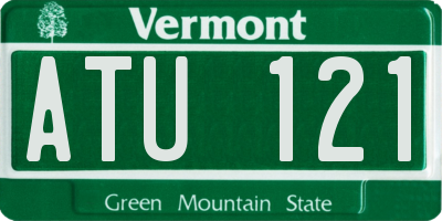 VT license plate ATU121