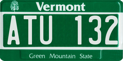 VT license plate ATU132