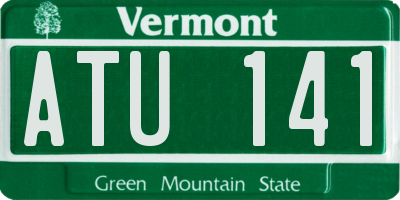 VT license plate ATU141