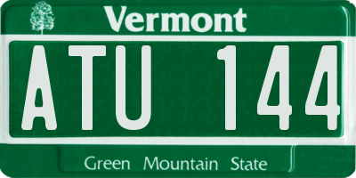 VT license plate ATU144