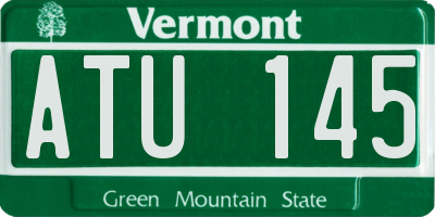 VT license plate ATU145