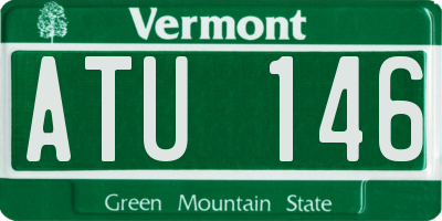 VT license plate ATU146