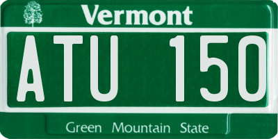 VT license plate ATU150
