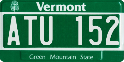 VT license plate ATU152