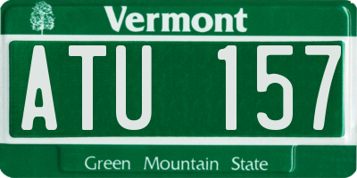 VT license plate ATU157