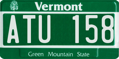 VT license plate ATU158