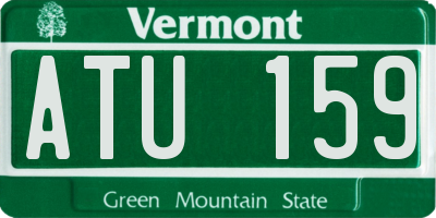 VT license plate ATU159