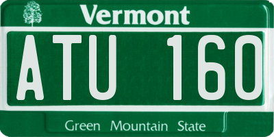 VT license plate ATU160